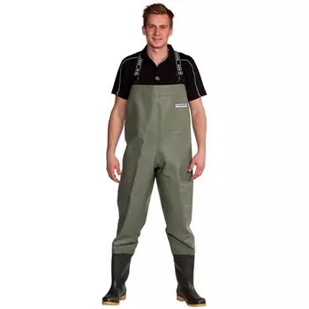 Ocean Classic waders with safety boots S5, Green