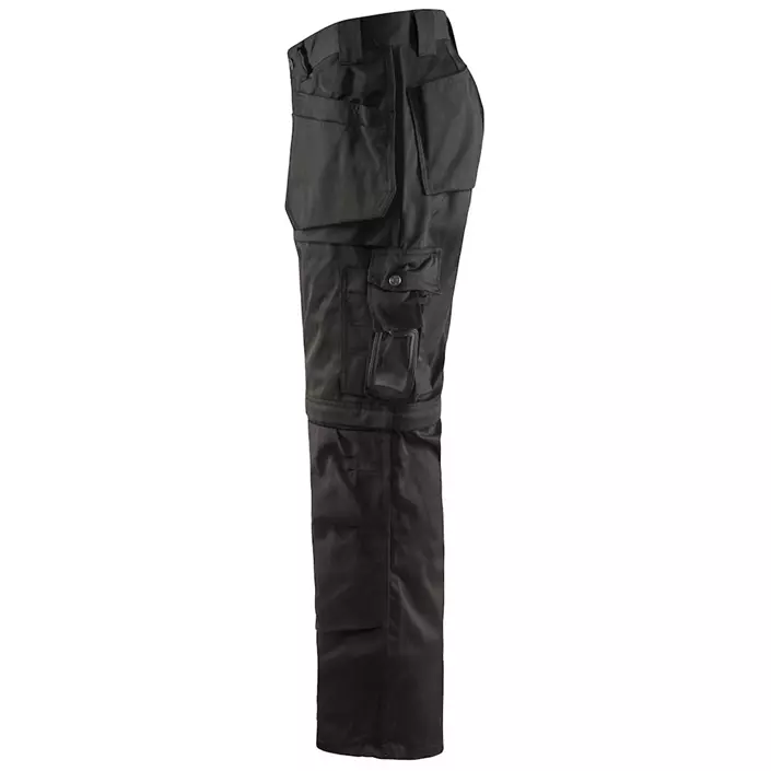 Blåkläder craftsman trousers w. zip-off, Black, large image number 4