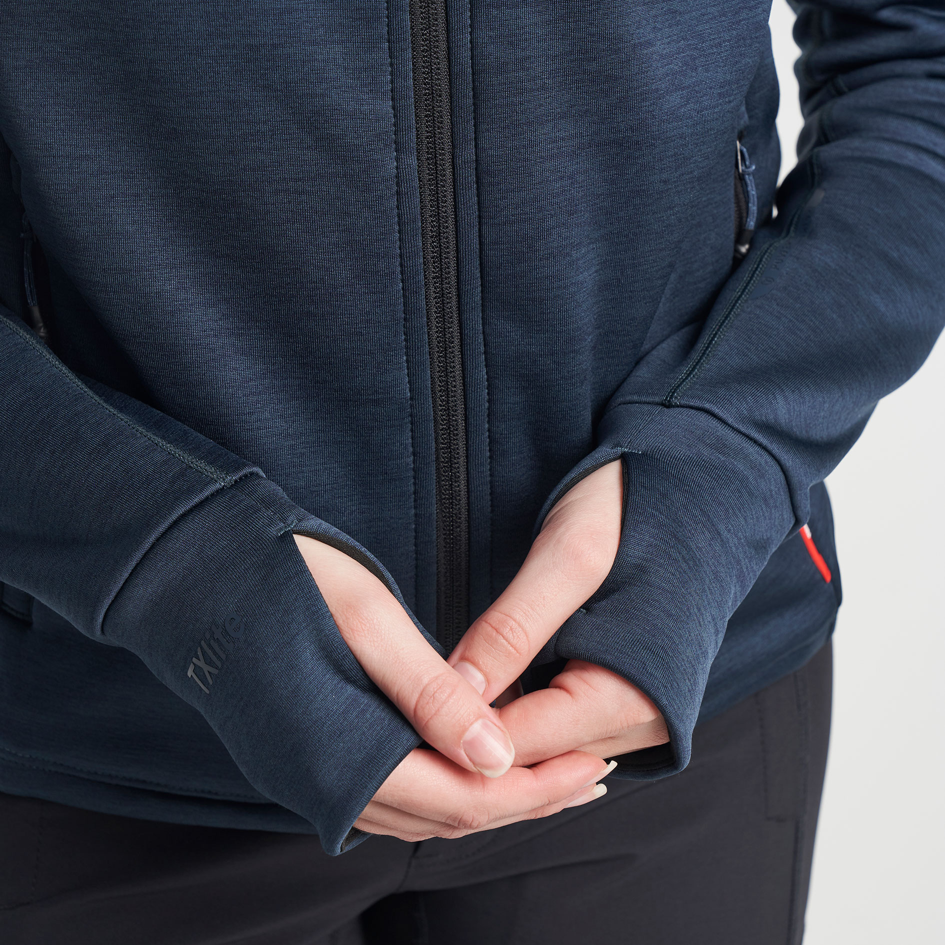 Tenson TXlite women's hoodie with full zipper, Dark blue, large image number 5