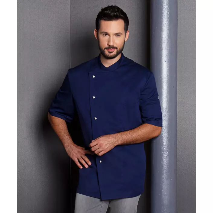 Karlowsky Gustav kurzärmlige Kochjacke, Navy, large image number 1