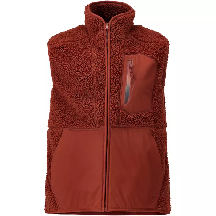 Mascot Customized fibre pile vest, Autumn red, large image number 0