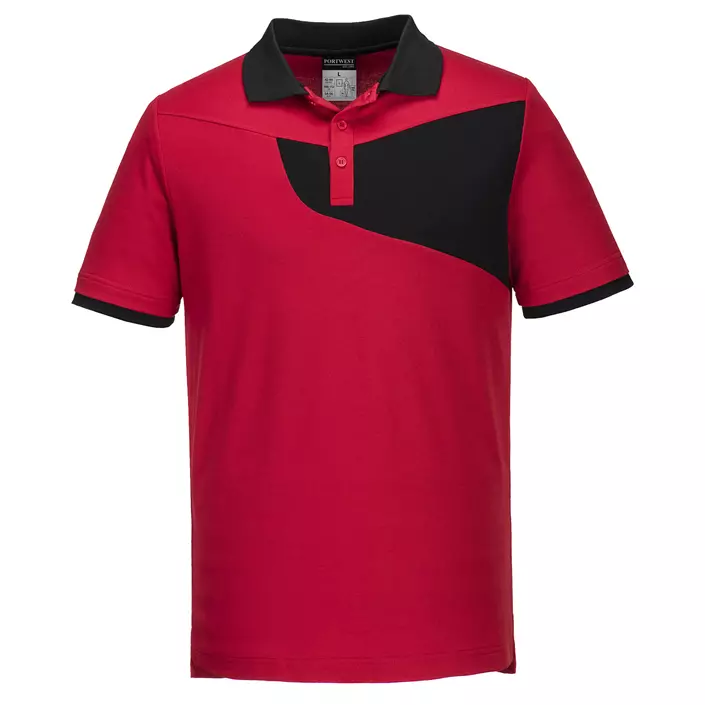 Portwest PW2 polo shirt, Red/Black, large image number 0
