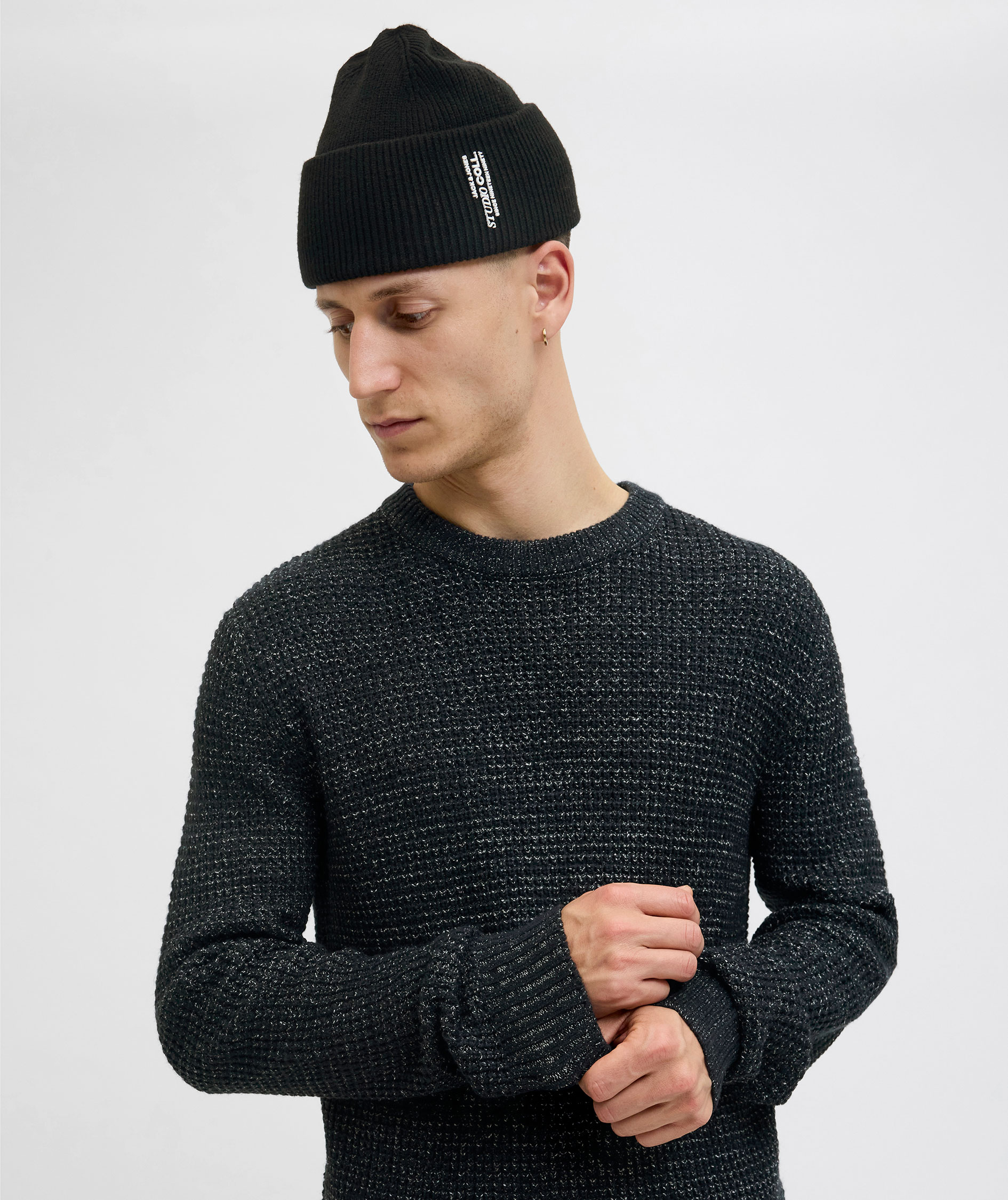 Jack & Jones JACCOLL knitted beanie, Black, Black, large image number 4