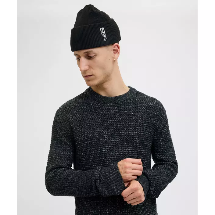 Jack & Jones JACCOLL stickad mössa, Black, Black, large image number 4