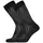 Dovre 2-pack terry sole wool socks, Black, Black, swatch