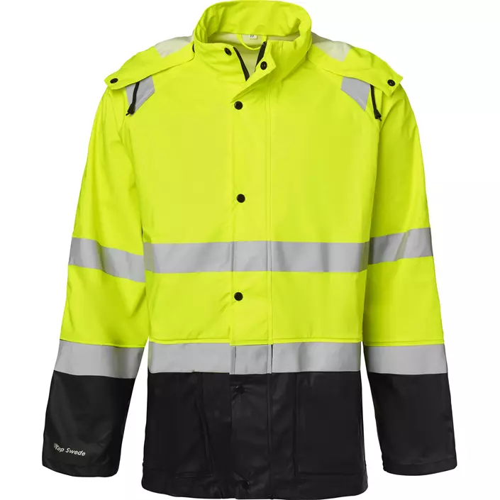 Top Swede rain jacket 180, Hi-vis Yellow/Black, large image number 0