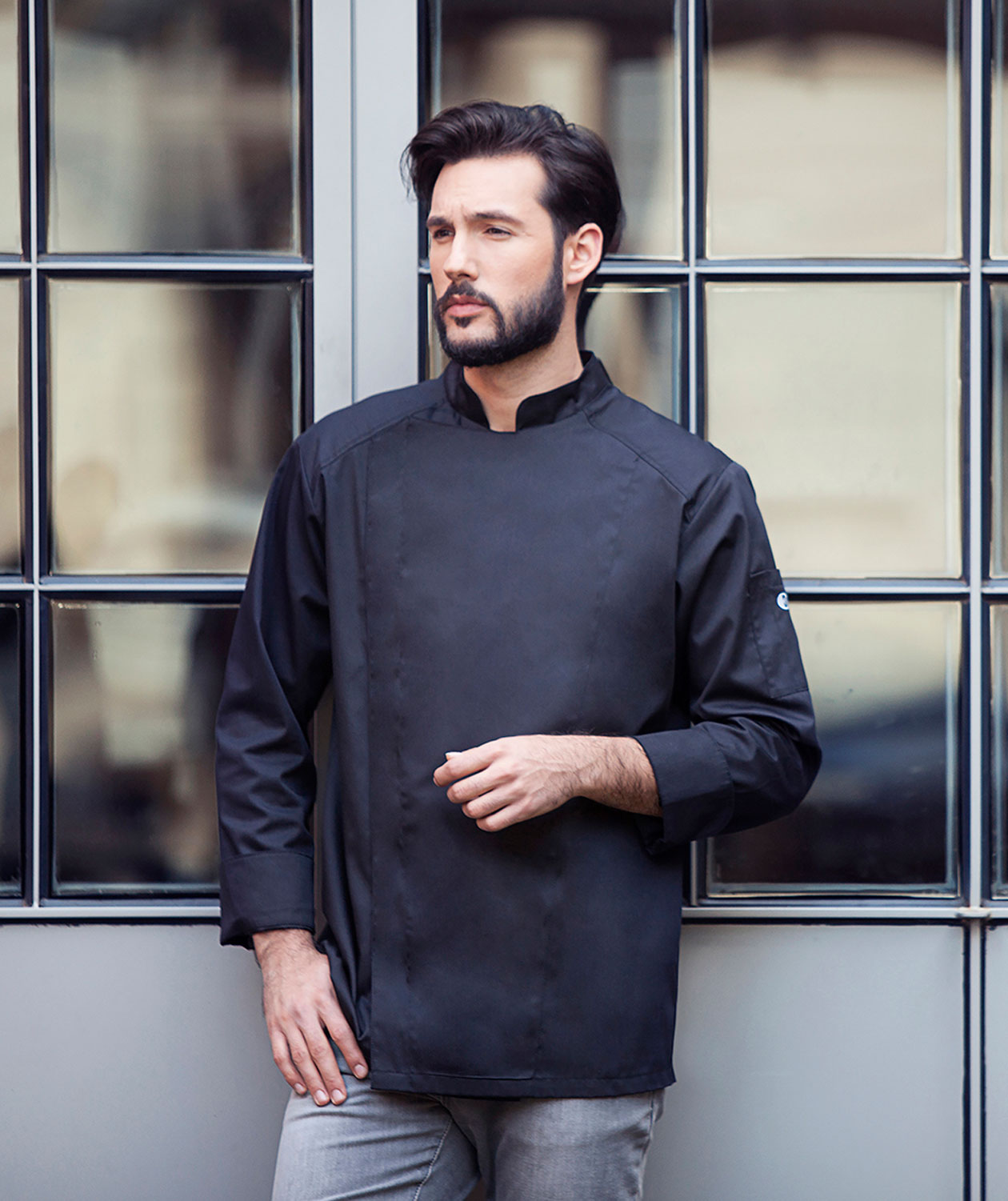 Karlowsky Noah chefs jacket, Black