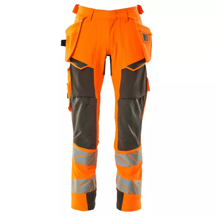 Mascot Accelerate Safe hantverksbyxa Full stretch, Varsel Orange/Mørk antracit, large image number 0