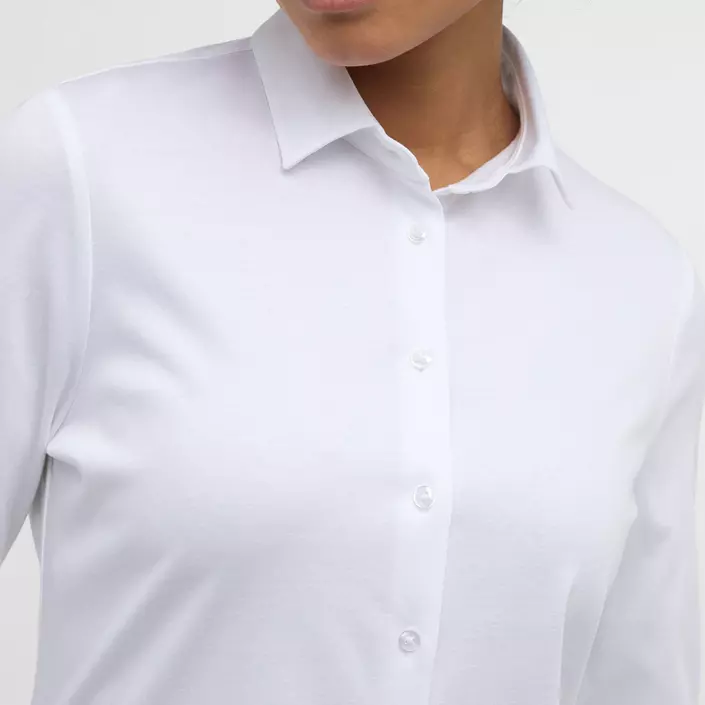 Eterna Jersey slim fit women's shirt, White, large image number 3