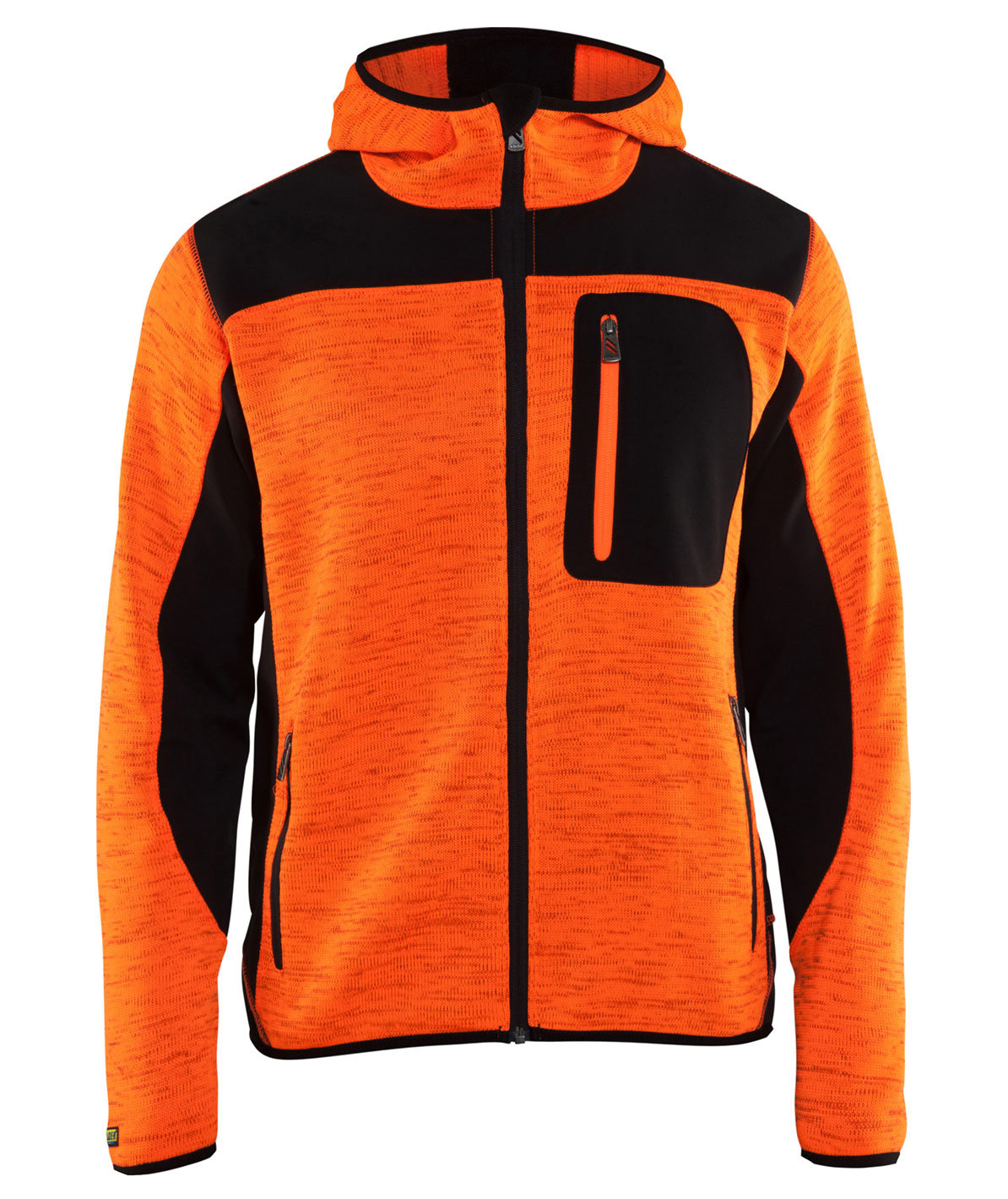 Bl&aring;kl&auml;der knitted softshell jacket X4930, Orange/Black