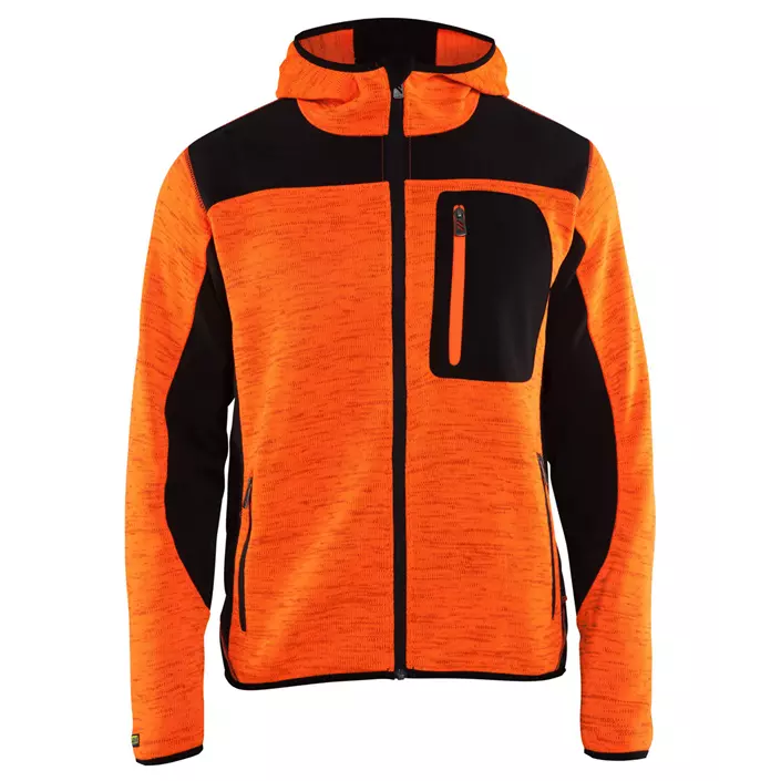 Blåkläder knitted softshell jacket X4930, Orange/Black, large image number 0