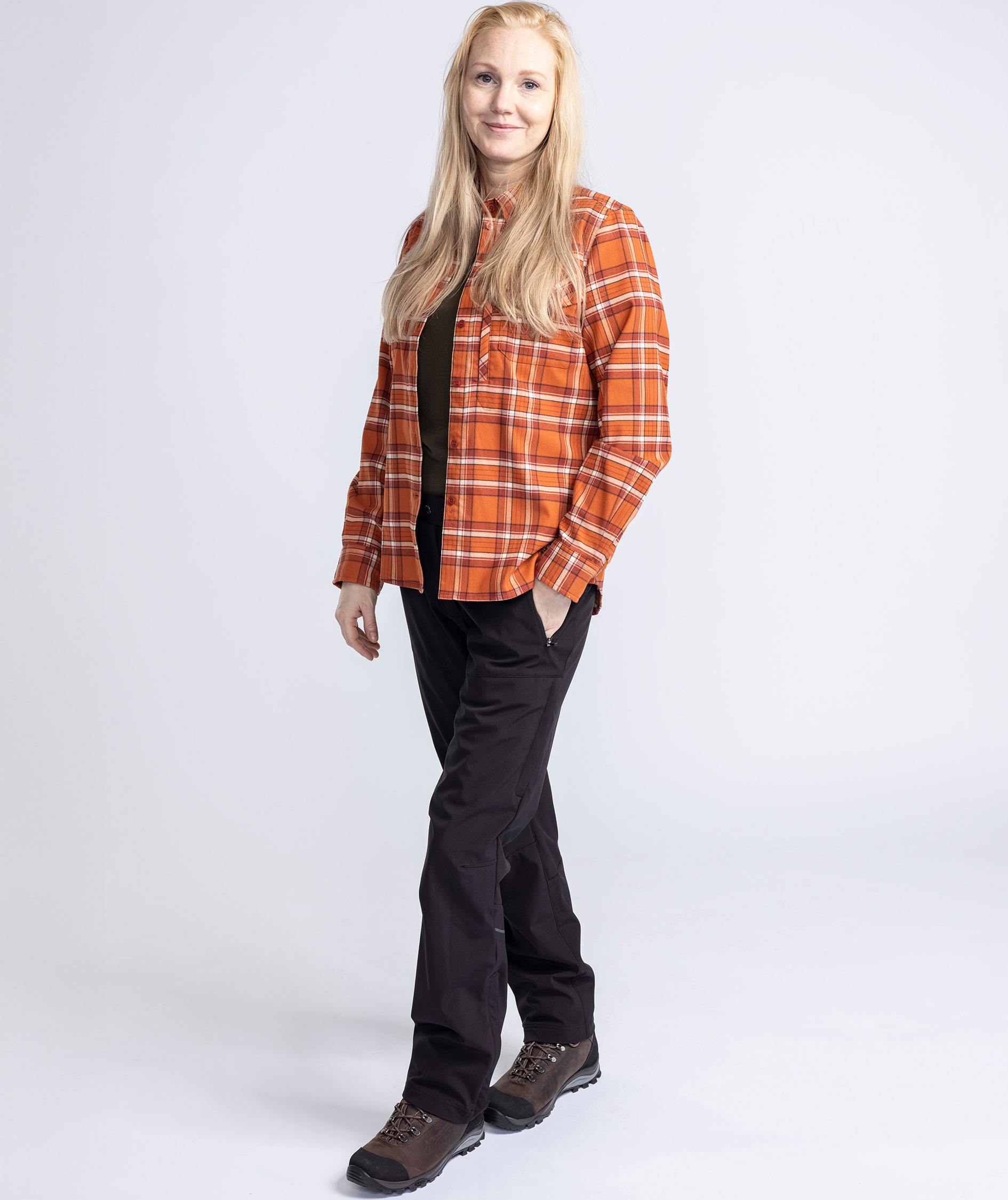 Pinewood Abisko Hiking Regular Fit dameskjorte, Burned Orange, large image number 4