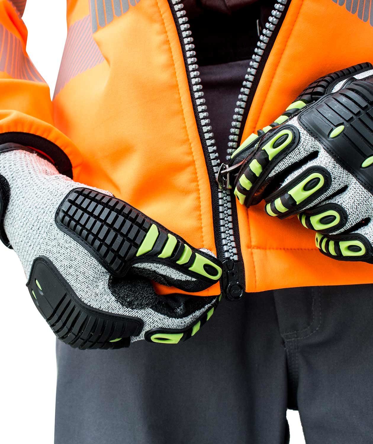 Portwest PW3 softshell jacket, Hi-Vis Orange/Black, large image number 2