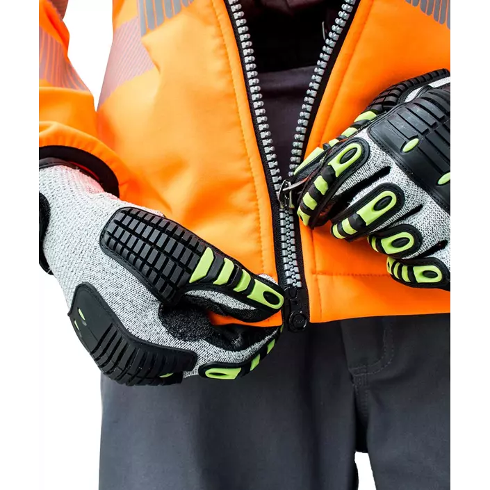Portwest PW3 softshell jacket, Hi-Vis Orange/Black, large image number 2