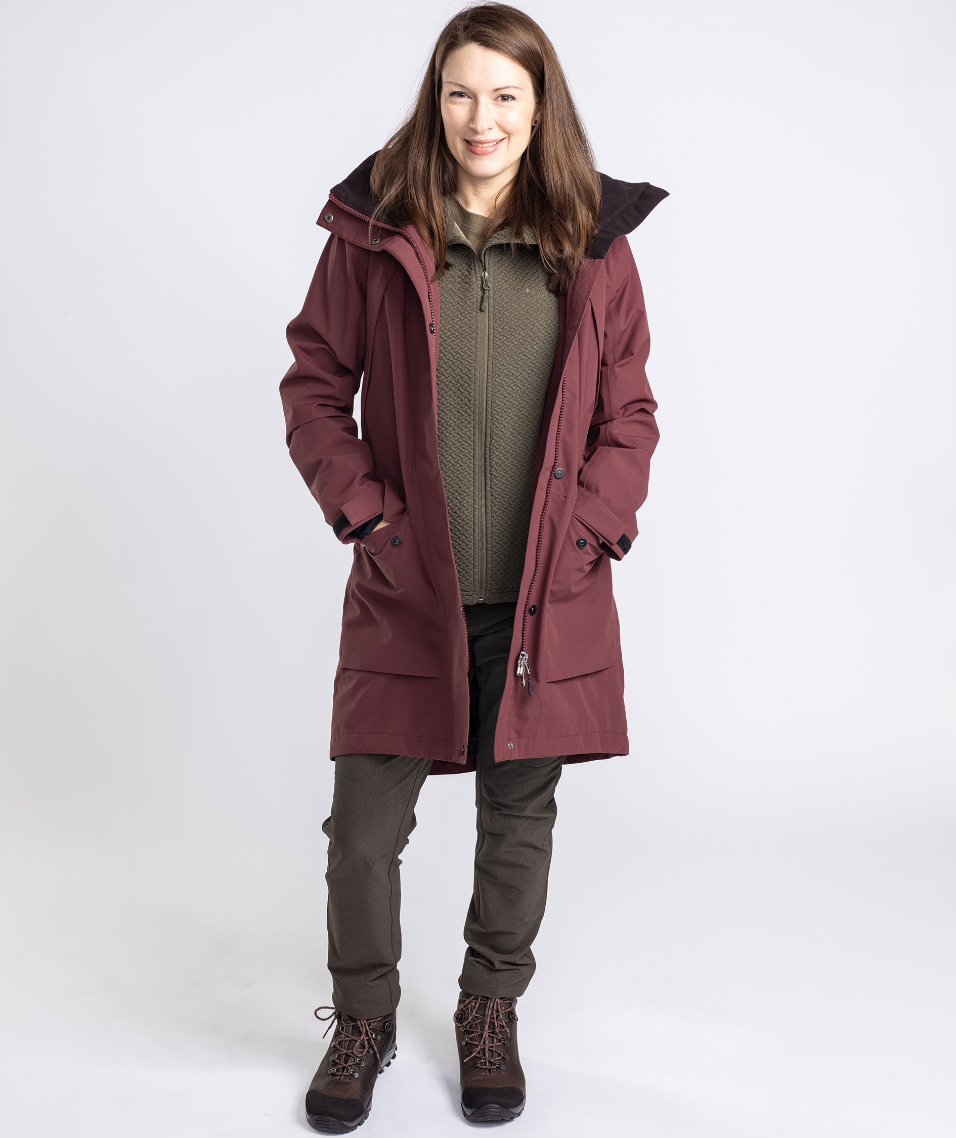 Pinewood dame regnparka, Earth Plum, large image number 4