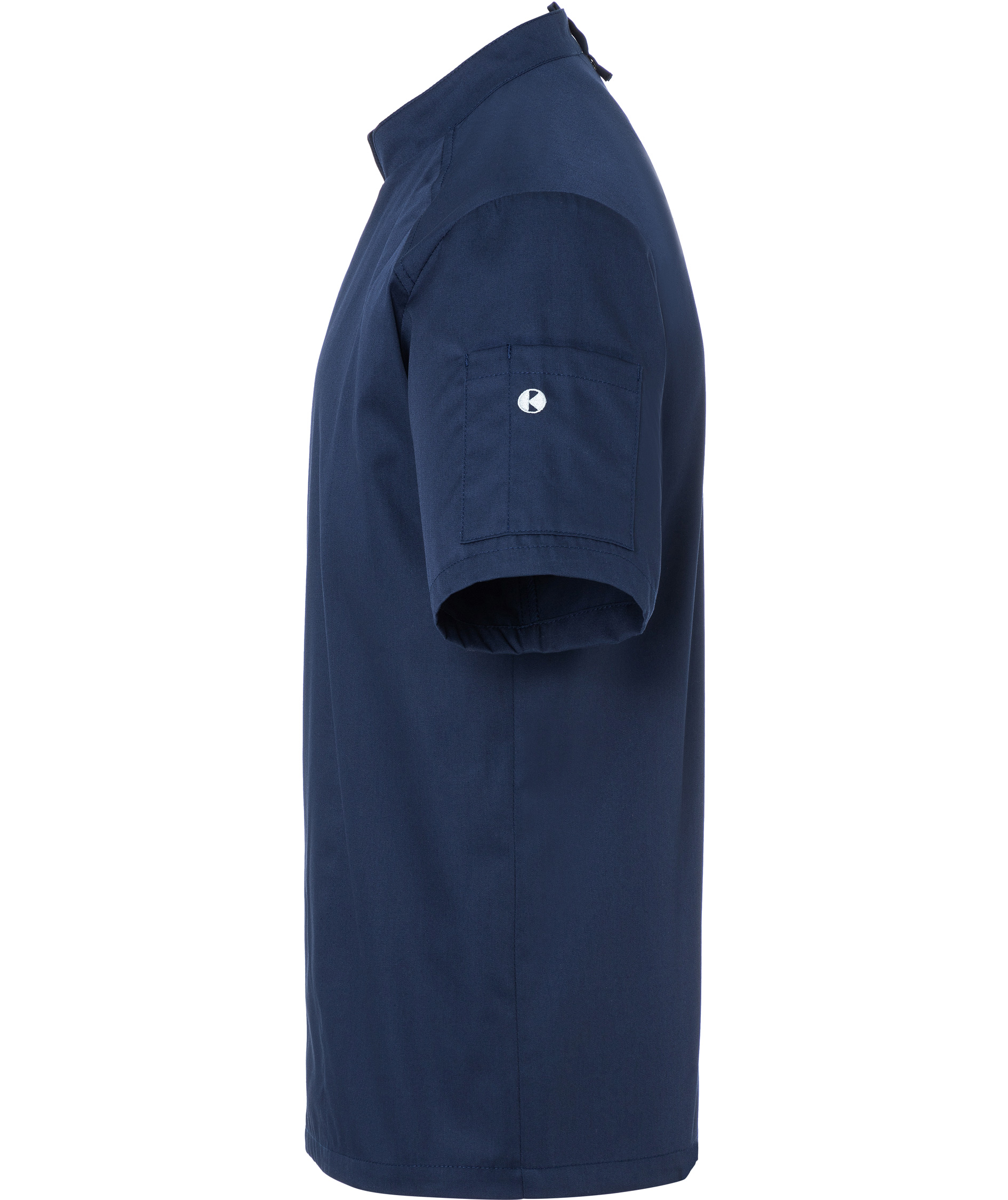 Karlowsky kort&aelig;rmet kokkejakke, Navy, large image number 3