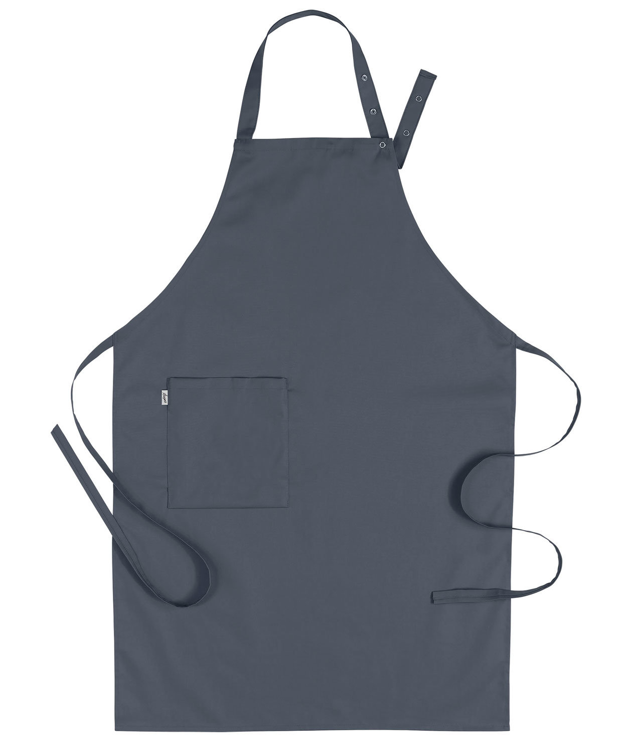 Segers 4579 bib apron with pocket, Grey, Grey, swatch