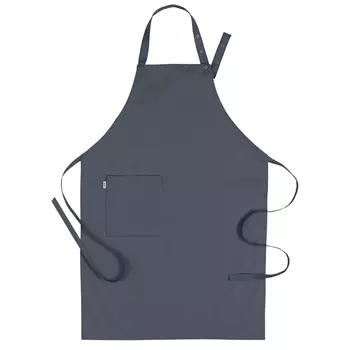 Segers 4579 bib apron with pocket, Grey