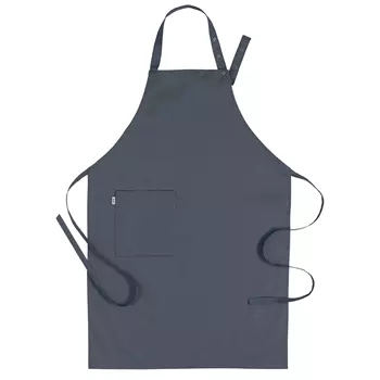 Segers 4579 bib apron with pocket, Grey