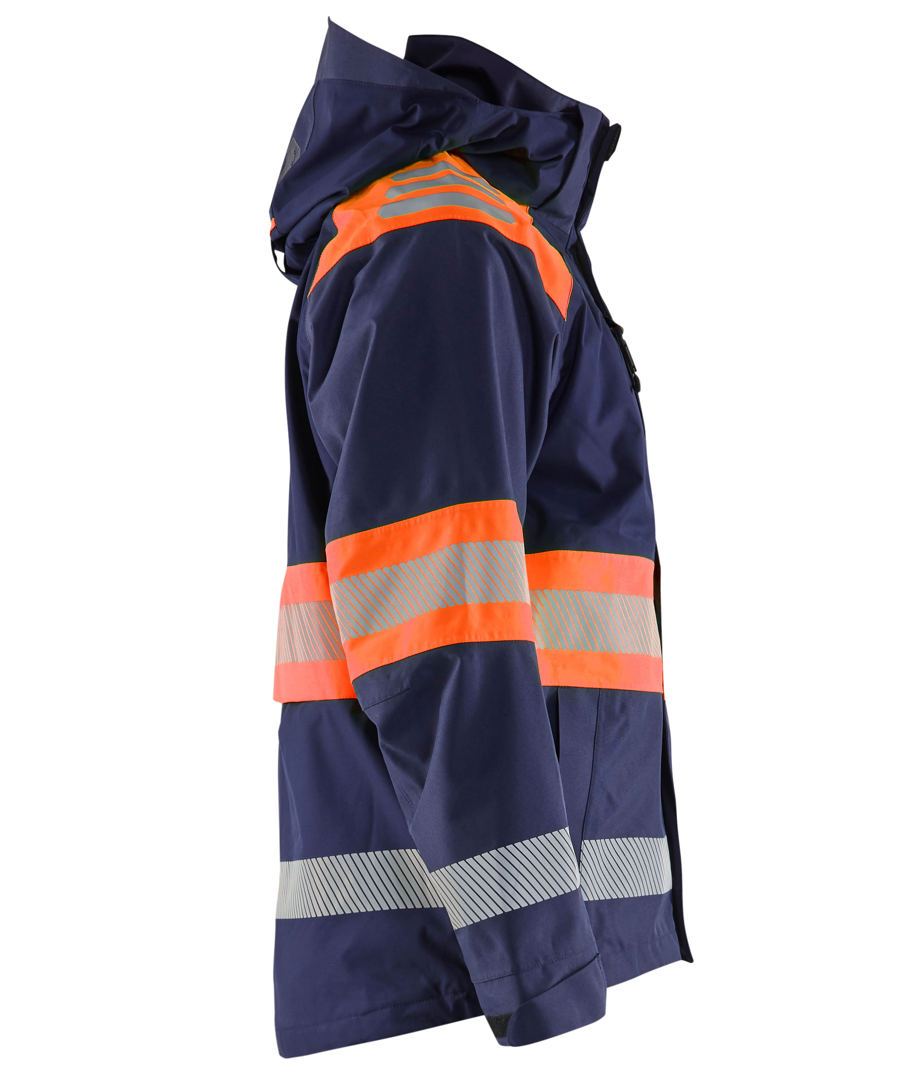 Bl&aring;kl&auml;der shell jacket, Marine/Hi-Vis Orange, large image number 2