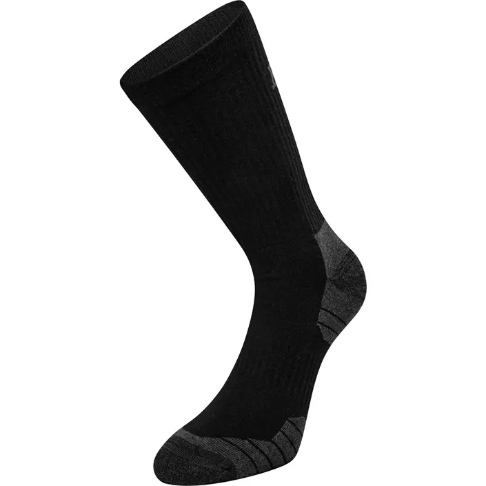 Engel 3-pack work socks, Black/Grey Melange, large image number 0