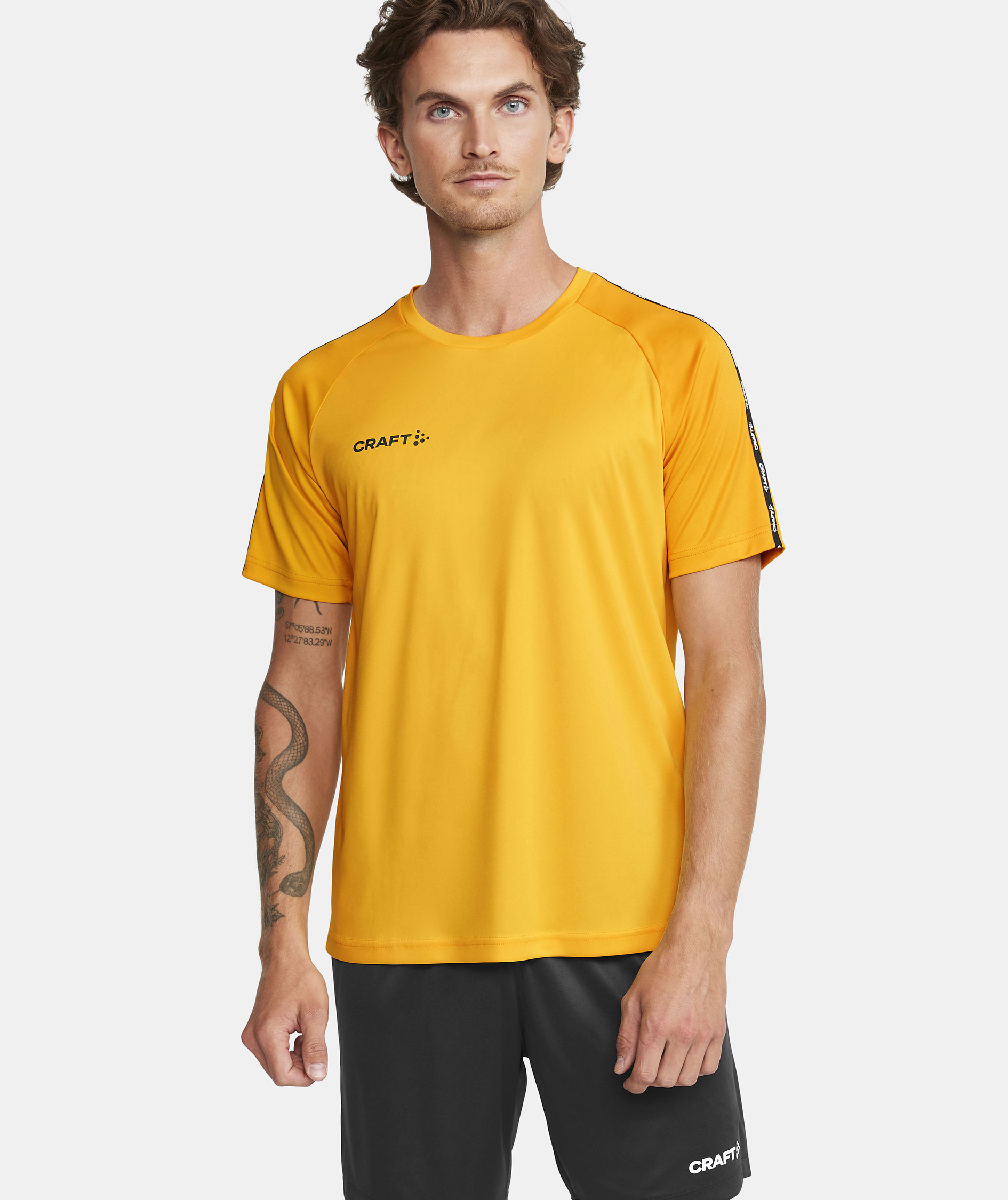 Craft Squad 2.0 Contrast Jersey T-shirt, Sweden Yellow-Golden, large image number 4