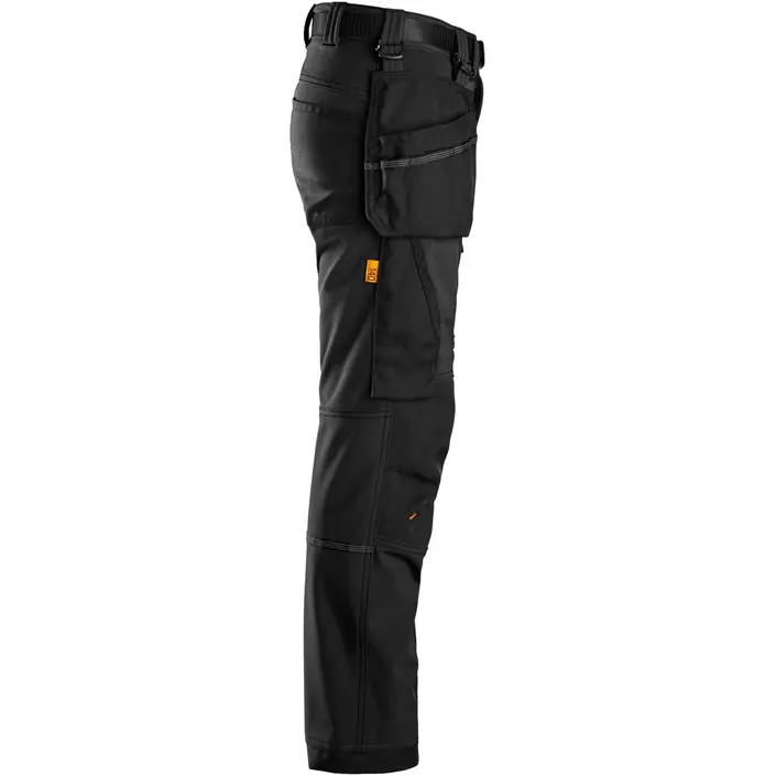 Snickers AllroundWork håndværkerbukser 7575 til børn full stretch, Black, large image number 3