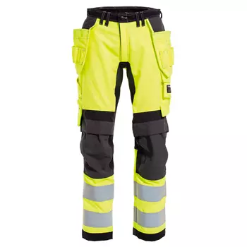 Tranemo Stretch FR craftsman trousers, Hi-vis yellow/Marine blue