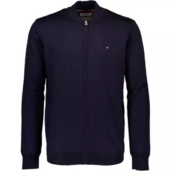 Bison stickad cardigan med merinoull