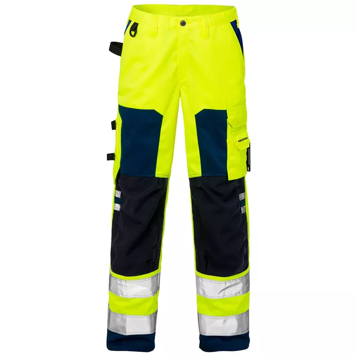 Fristads dame arbejdsbukser 2135, Hi-vis Gul/Marine, large image number 0