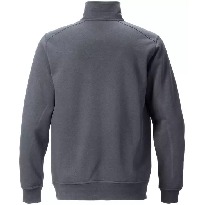 Fristads sweatshirt half zip 7607, Dark Grey, large image number 1