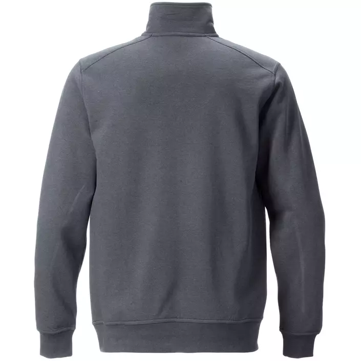 Fristads sweatshirt half zip 7607, Mørkegrå, large image number 1