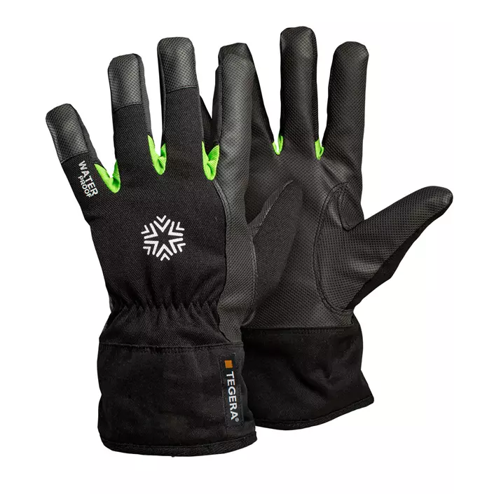 Tegera 519 winter work gloves, Black/Green, large image number 0