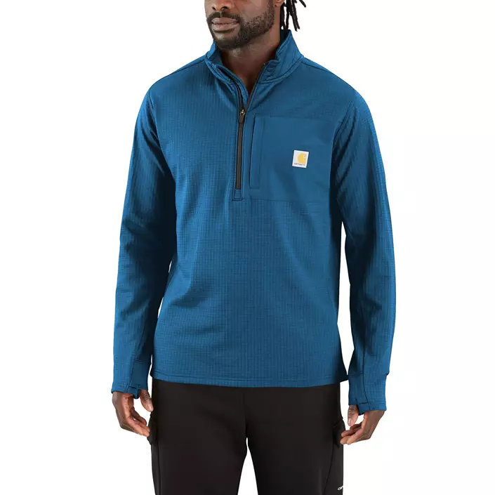 Carhartt Mock Neck half zip midlayer, Dark Horizon Blue, large image number 1