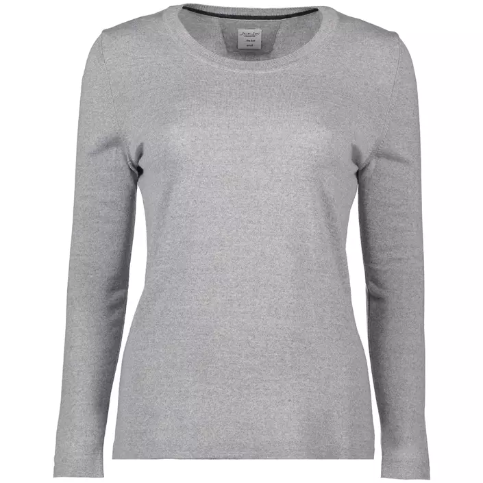 Seven Seas stickad tröja dam med merinoull, Light Grey Melange, large image number 0