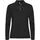 Clique Premium women's long-sleeved polo shirt, Black, Black, swatch