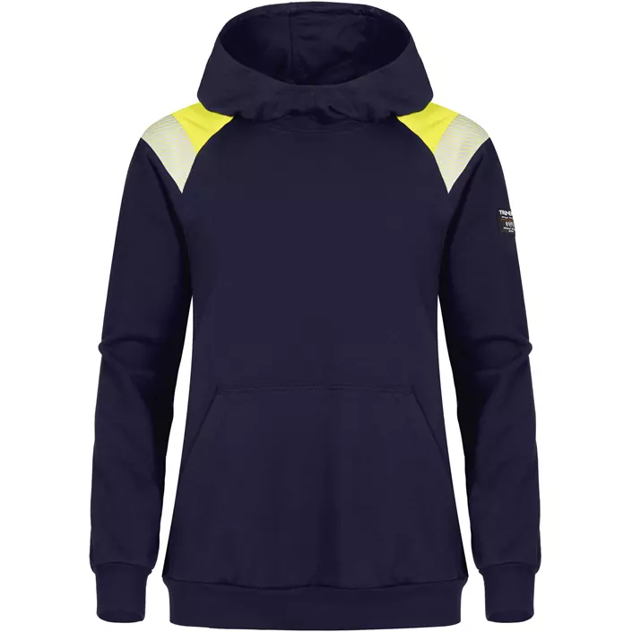 Tranemo FR women's hoodie, Hi-Vis yellow/marine, large image number 0