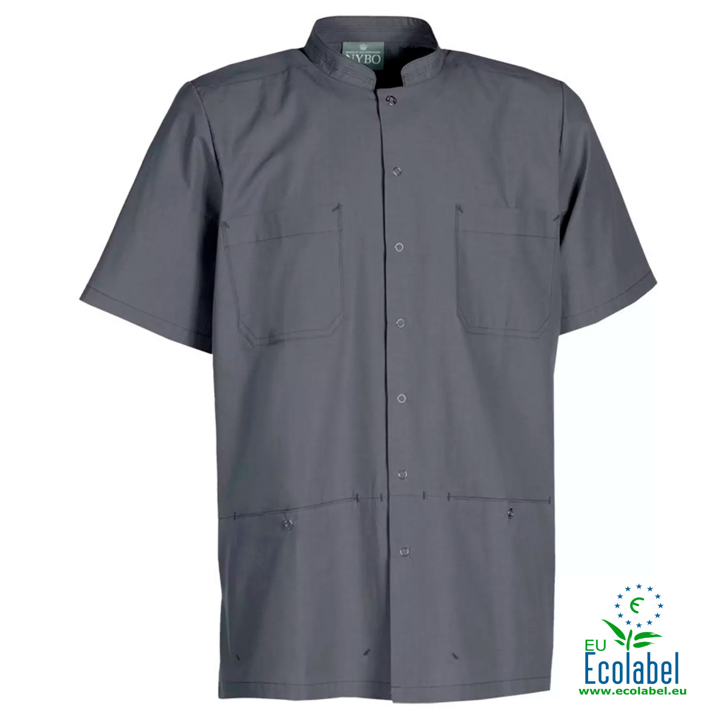 Nybo Workwear Nature short-sleeved shirt, Charcoal