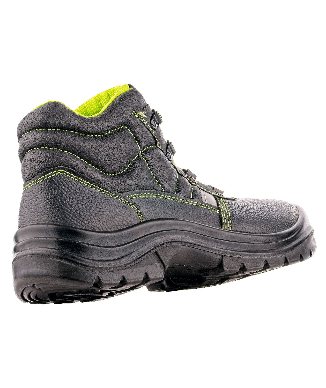 Worktime Stockholm safety boots S1, Black/Green