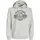 Jack & Jones JJELOGO Hættetrøje, White melange, White melange, swatch
