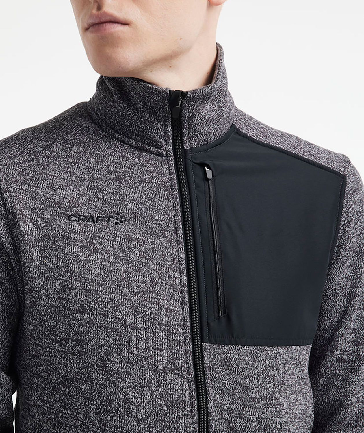 Craft ADV Explore Heavy fleece jacket, Black melange