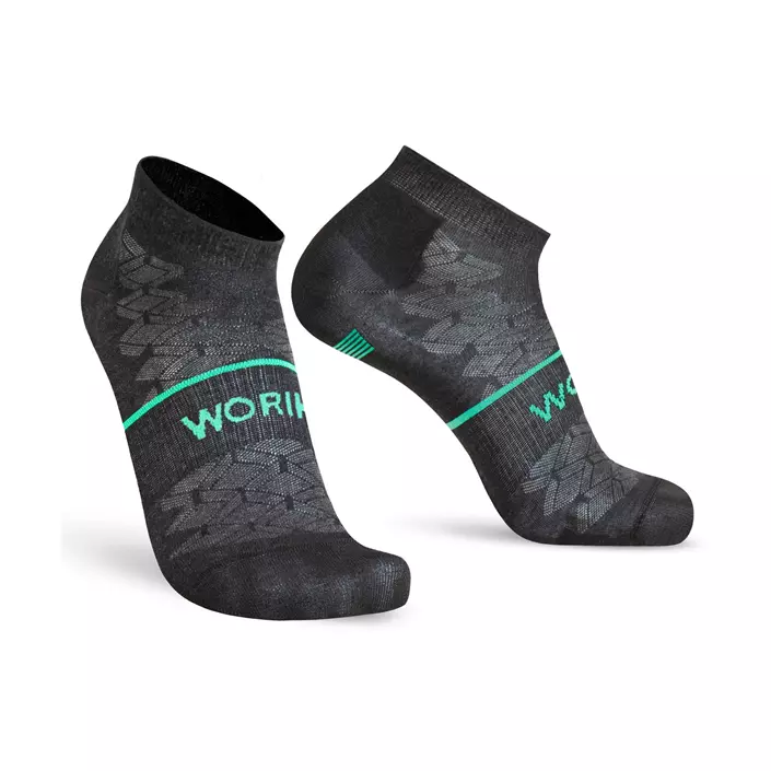 Worik Thil 2-pack trainer socks, Black, large image number 1