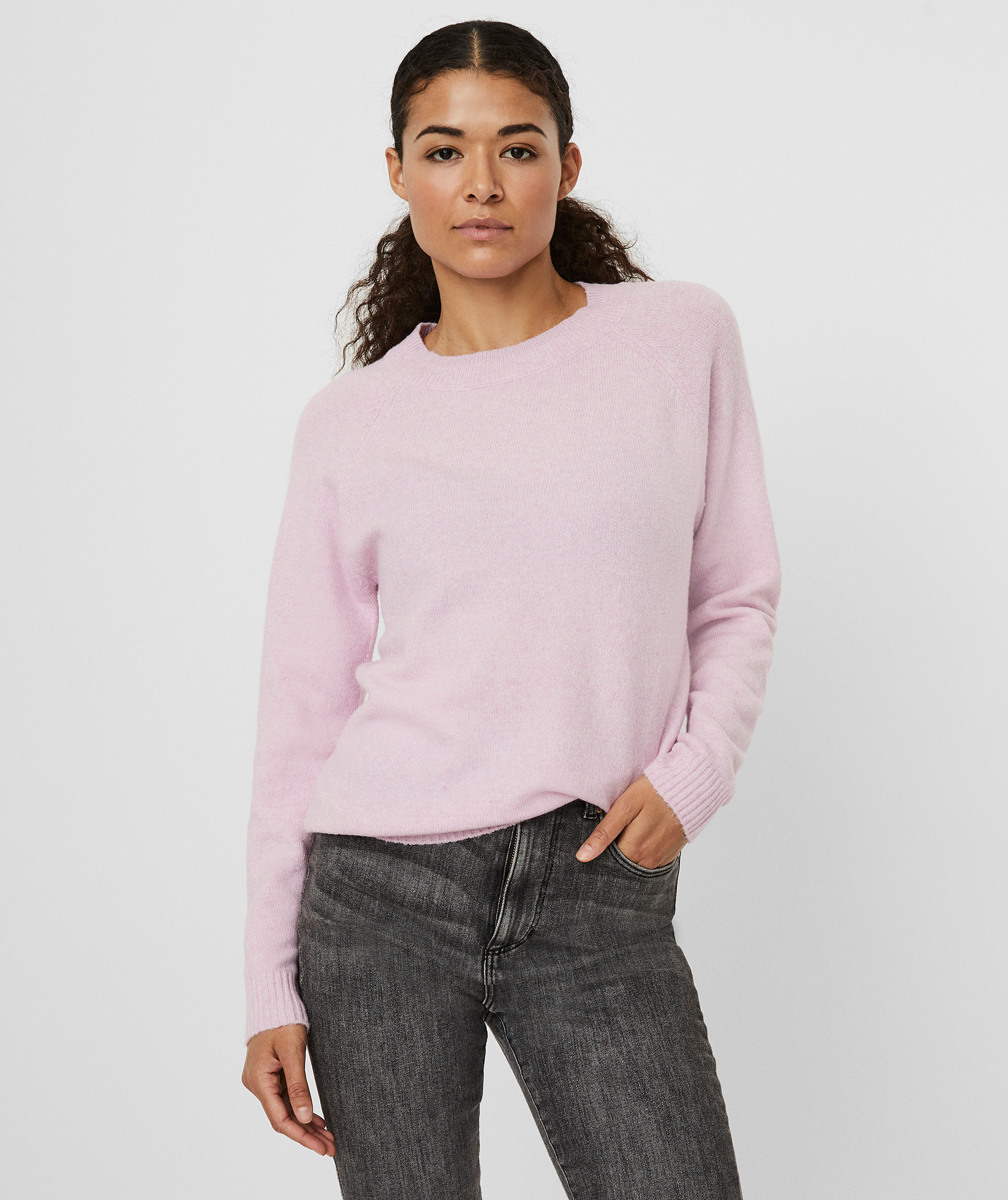 Vero Moda VMDOFFY women's knitted pullover, Pastel Lavender Melange