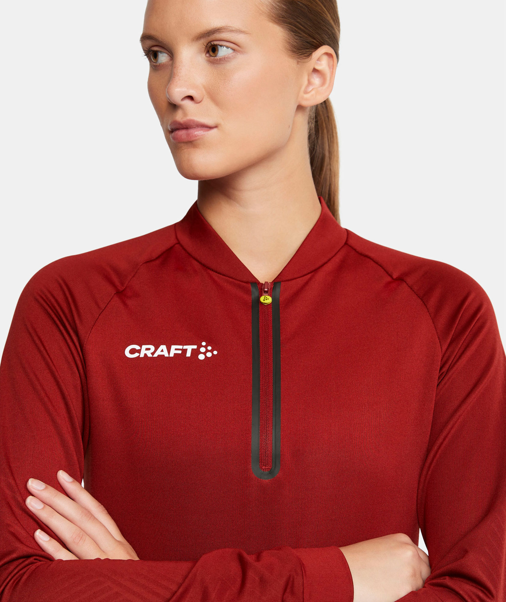 Craft Extend halfzip tr&auml;ningstr&ouml;ja, dam, Rhubarb, large image number 4