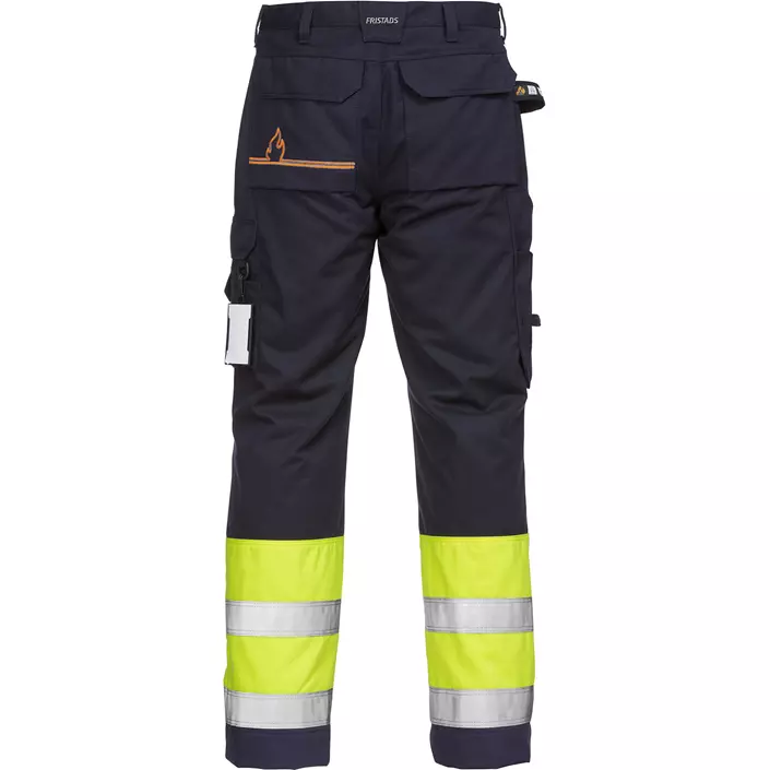 Fristads Flamestat work trousers 2176, Hi-vis yellow/Marine blue, large image number 1