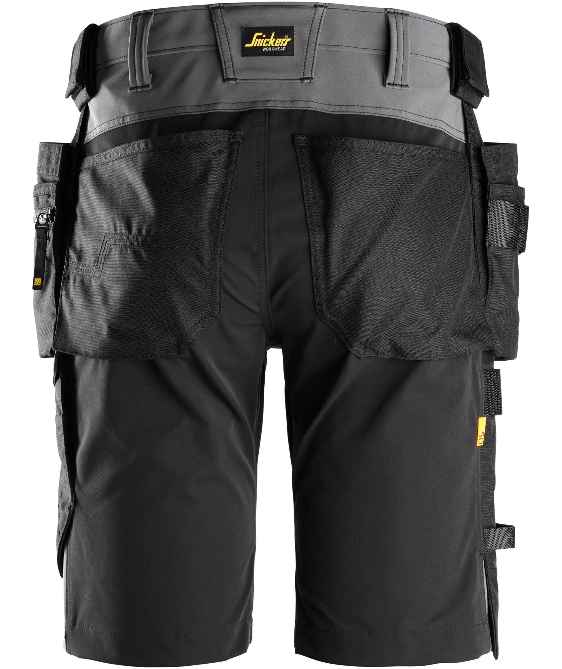 Snickers AllroundWork craftsman shorts 6175 full stretch, Steel Grey/Black, large image number 2