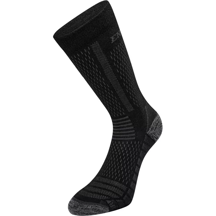 Engel work socks with merino wool, Black/Anthracite, large image number 0