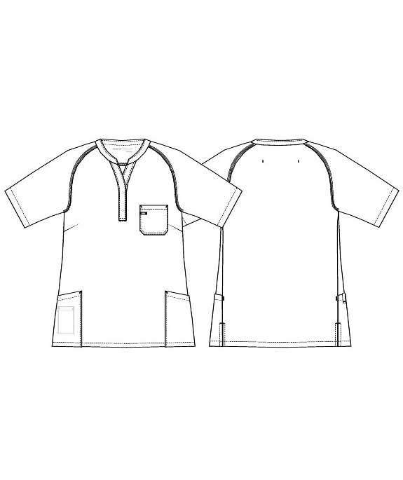 Kentaur women's smock, Fainted Blue, large image number 2