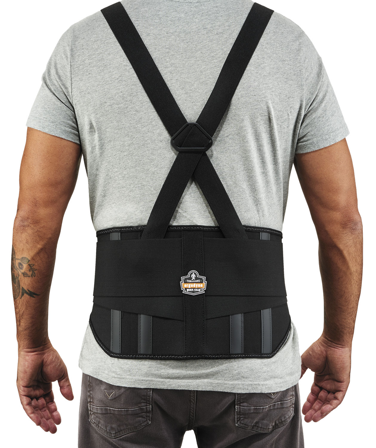 Ergodyne ProFlex 1600 Standard elastic back support brace, Black, large image number 2