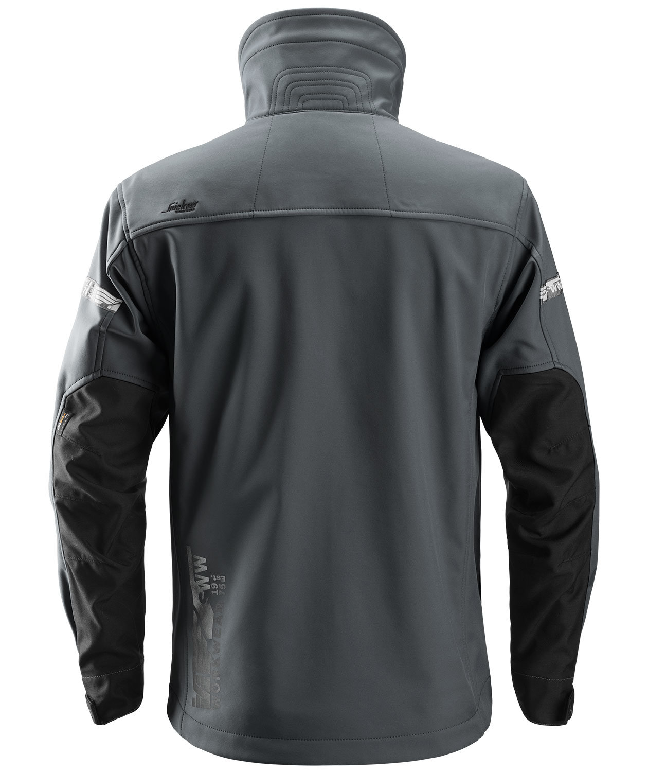 Snickers AllroundWork softshelljakke 1200, St&aring;lgr&aring;/Sort, large image number 2